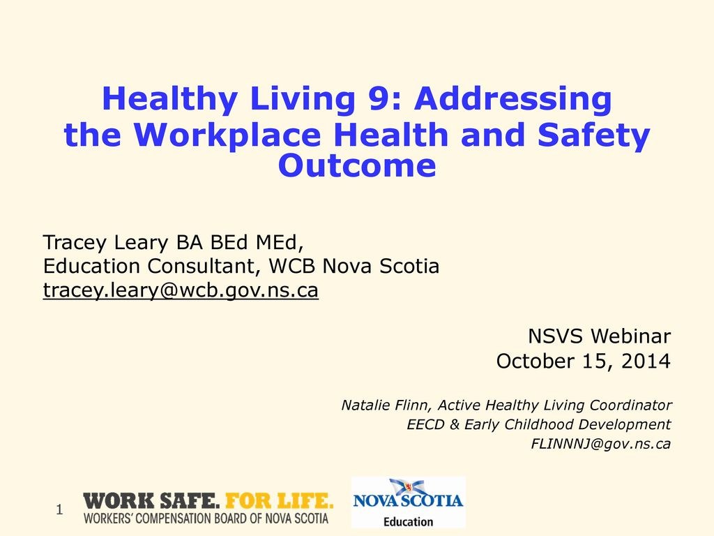 Picture of: Healthy Living : Addressing the Workplace Health and Safety